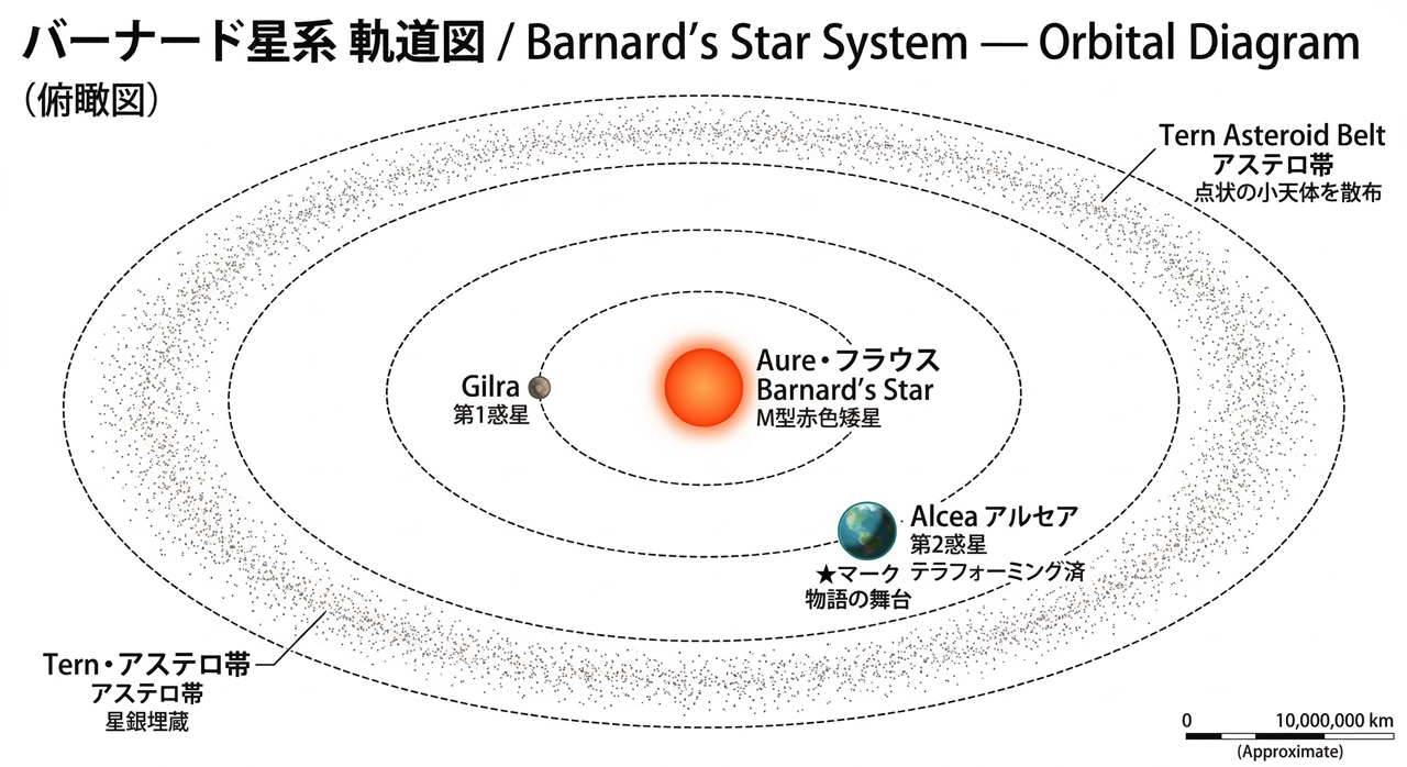バーナード星系 軌道図
